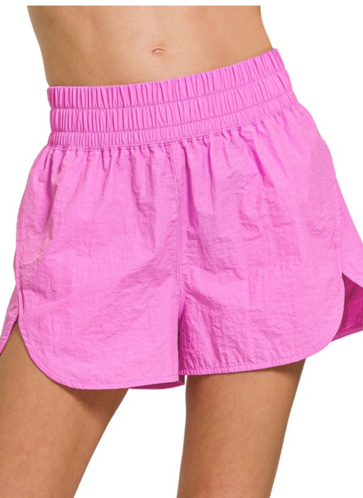 Bubblegum Pink Zenana Athletic Shorts