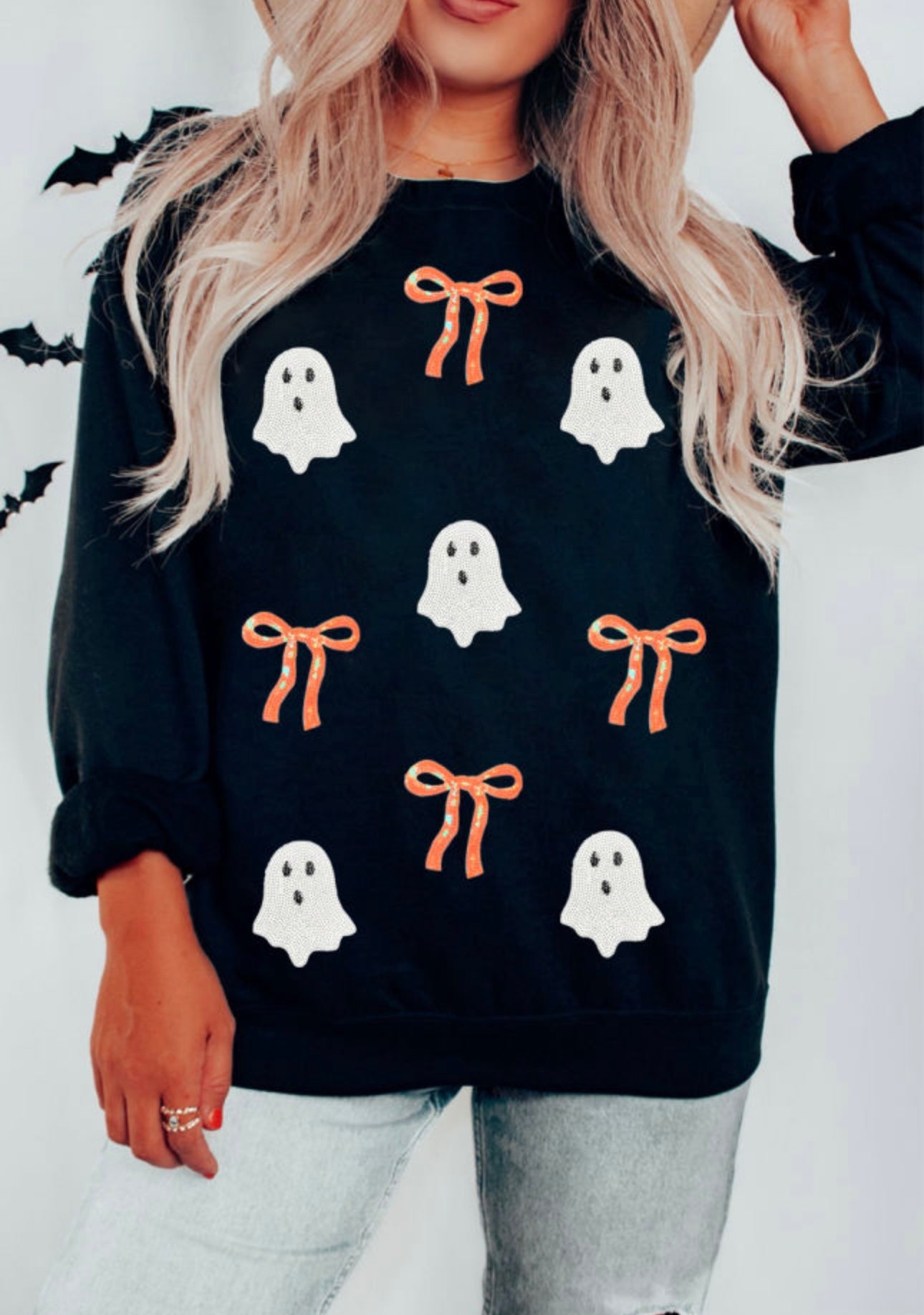 Ghost and Bow Pullover