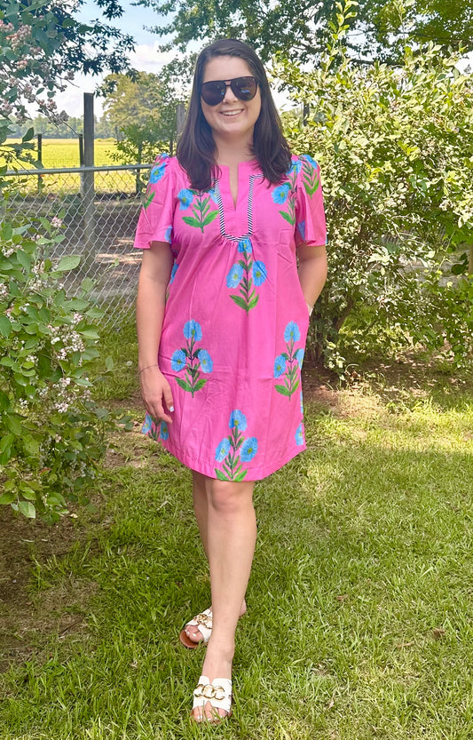 Pink Floral Dress