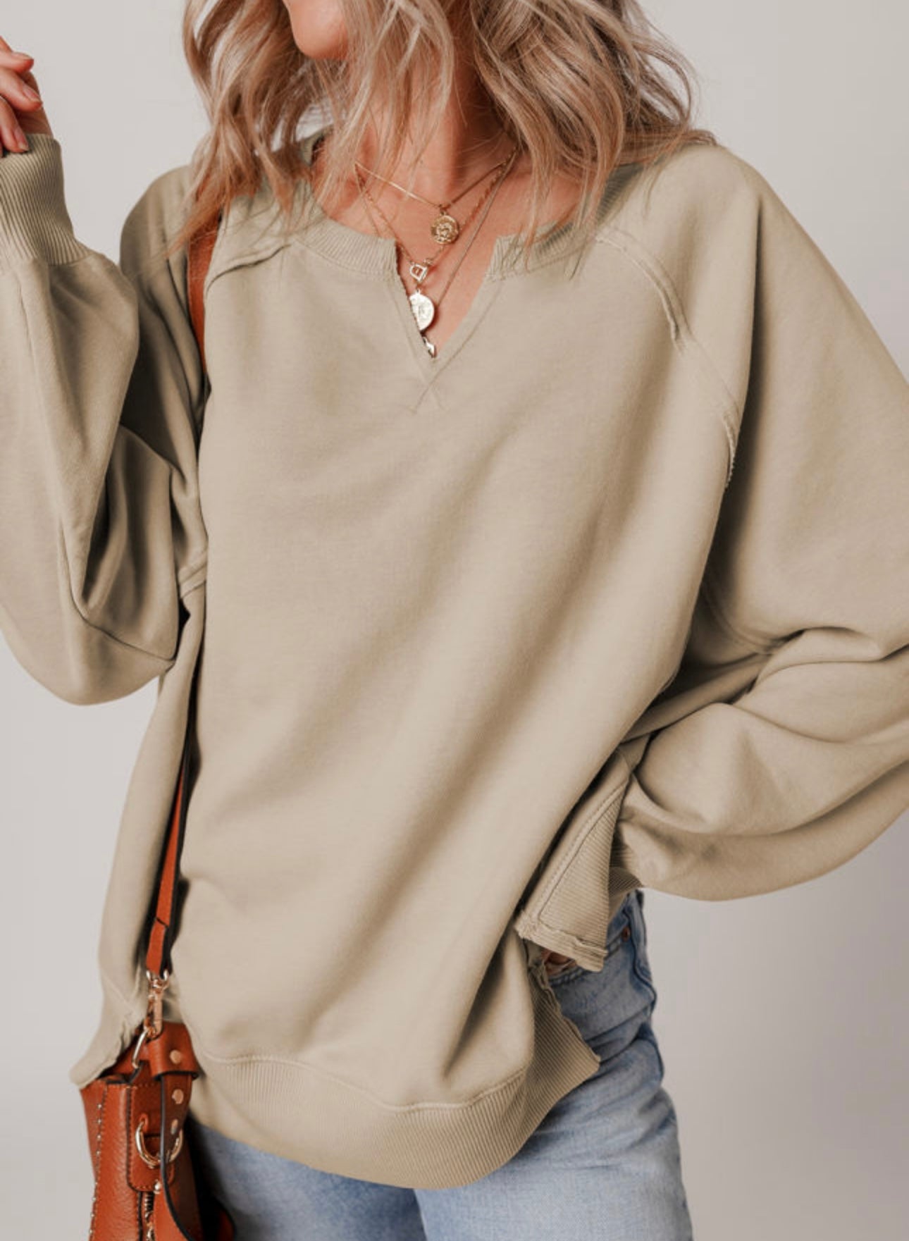 Tan Basic Pullover