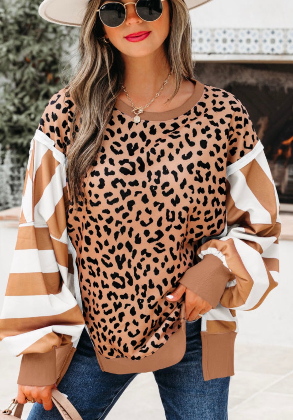 Cheetah Striped Top