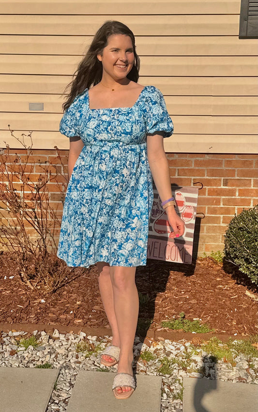 Blue Floral Dress