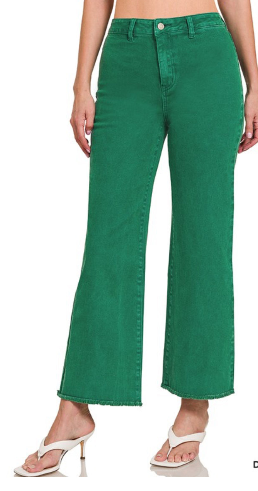 Christmas Green Wide Leg Zenana Jeans