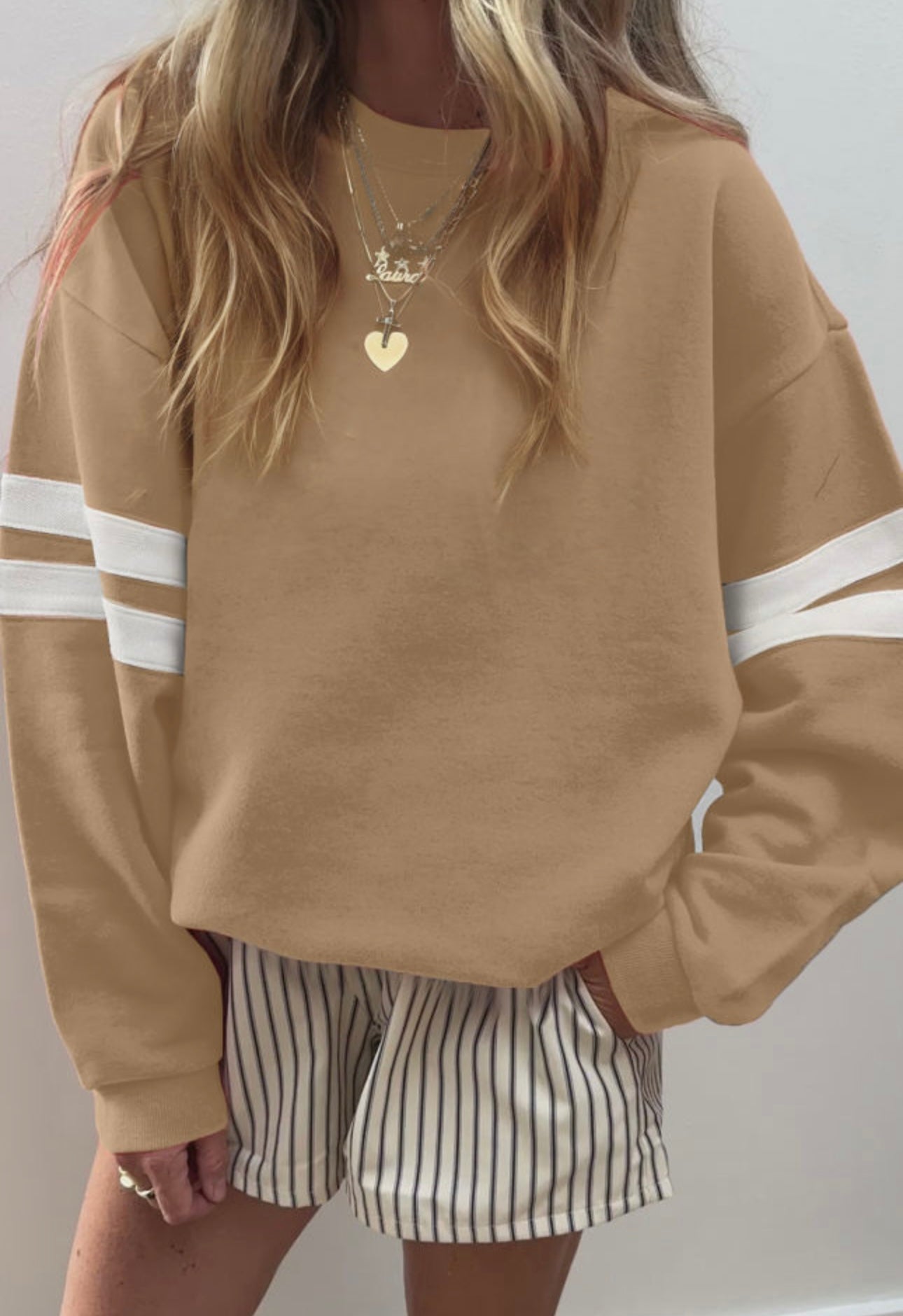 Tan Varsity Sweatshirt