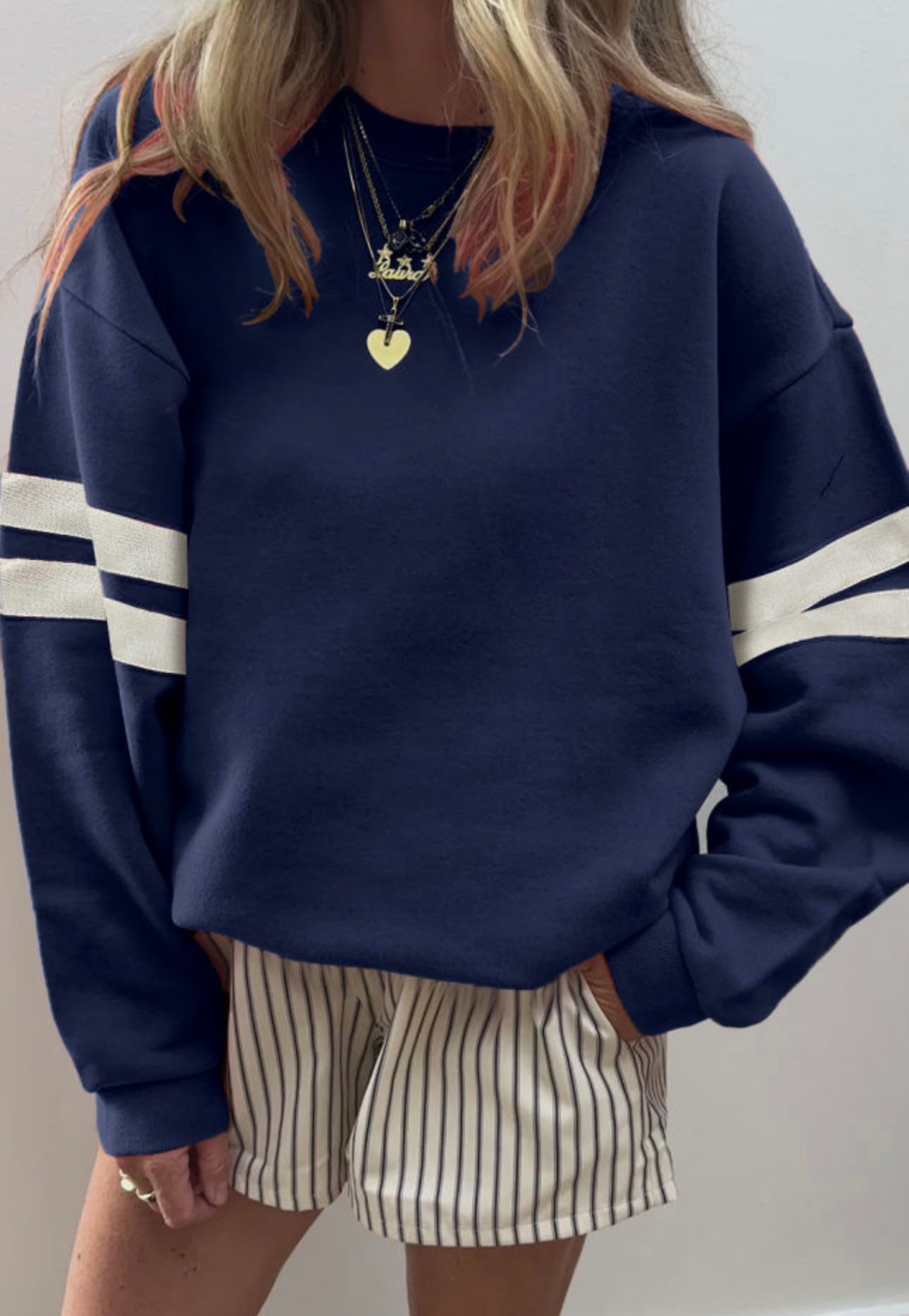 Navy Varsity Sweatshirt