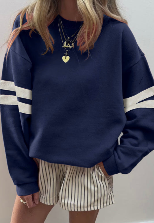 Navy Varsity Sweatshirt