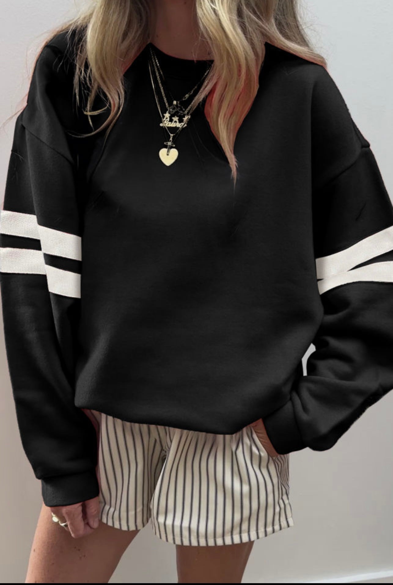 Black Varsity Sweatshirt