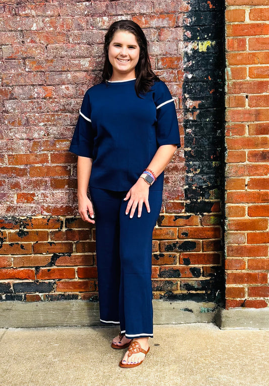 Navy Pant Set