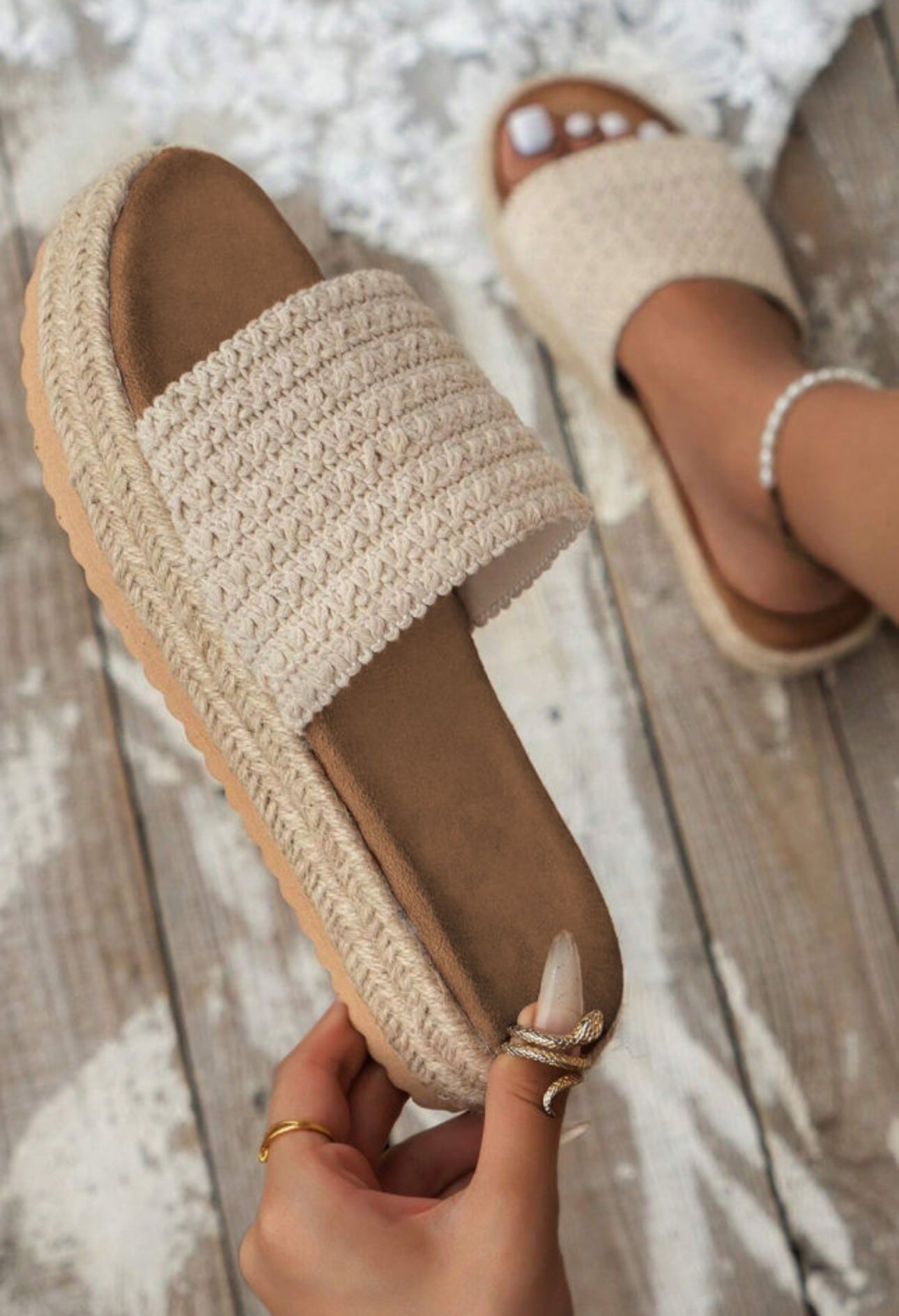 Boho Woven Platform Sandals