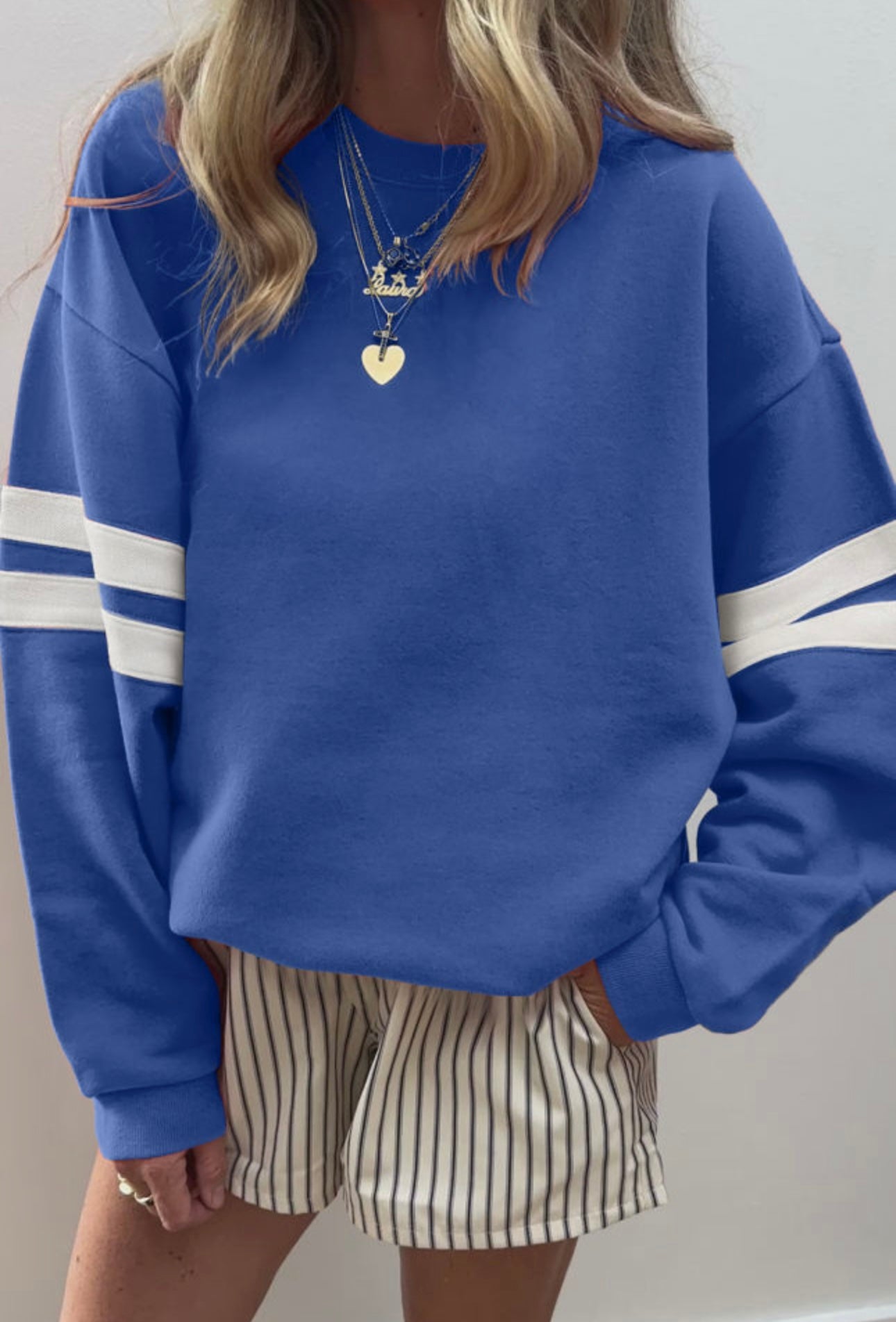 Blue Varsity Sweatshirt