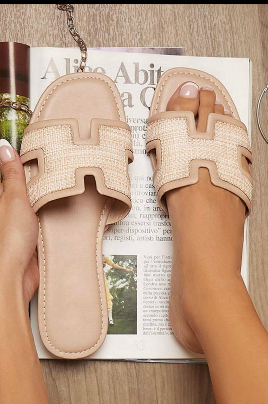 Tan Two Toned Sandals