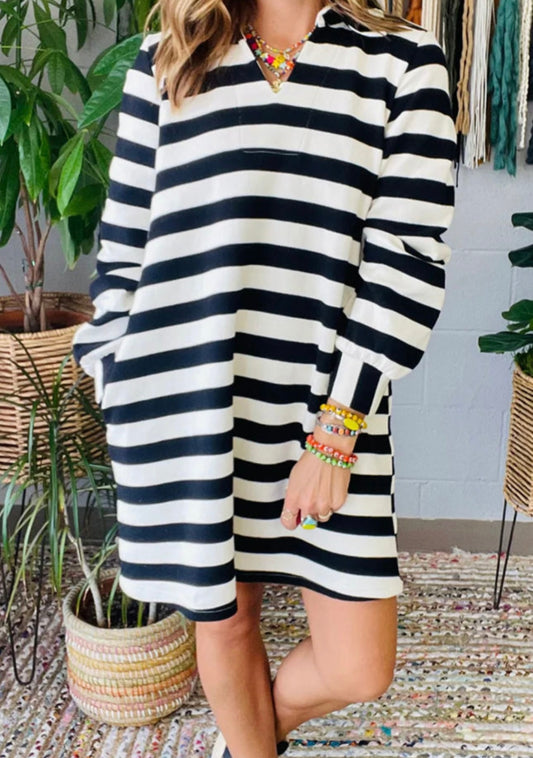 Striped Collared Dress