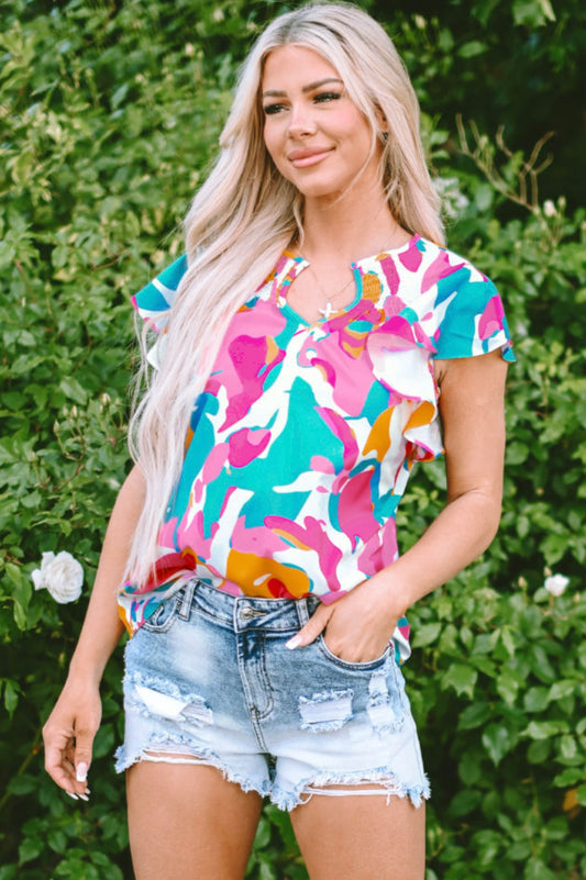 Multicolor Abstract Top