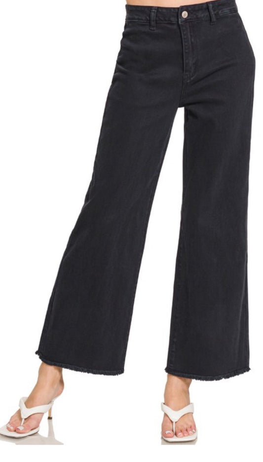 Black Wide Leg Zenana Jeans