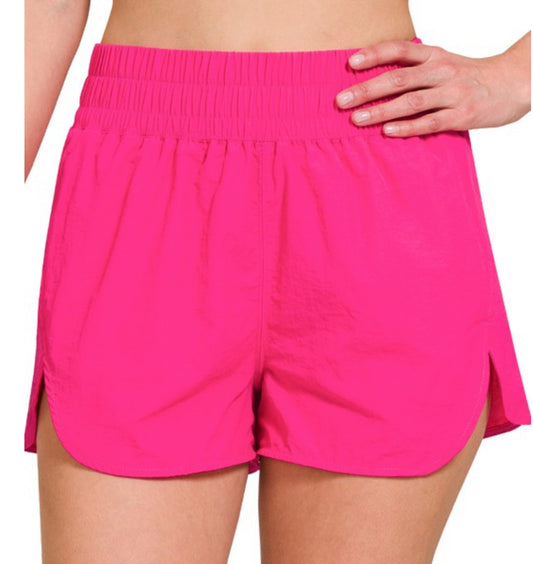 Hot Pink Zenana Athletic Shorts