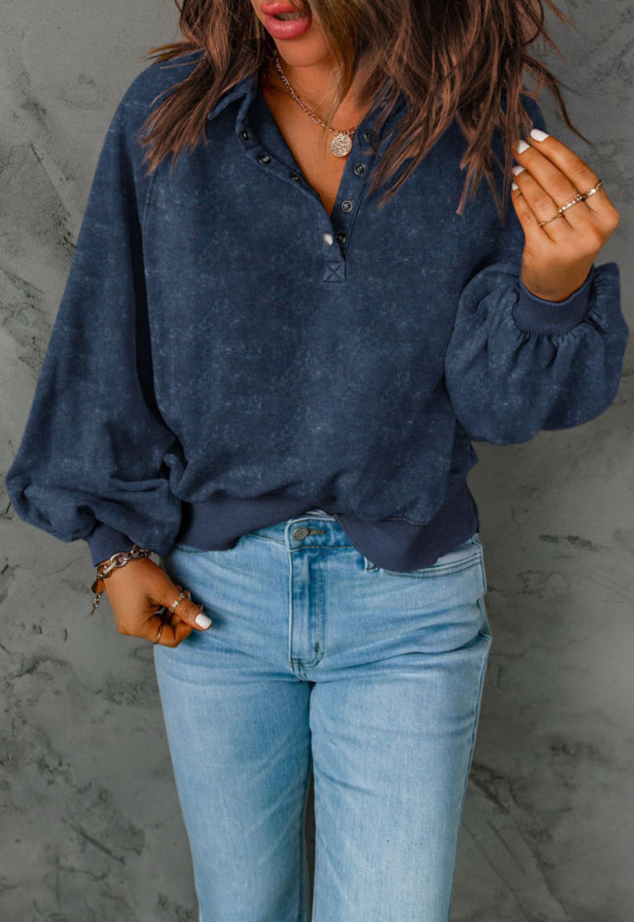 Blue Washed Pullover