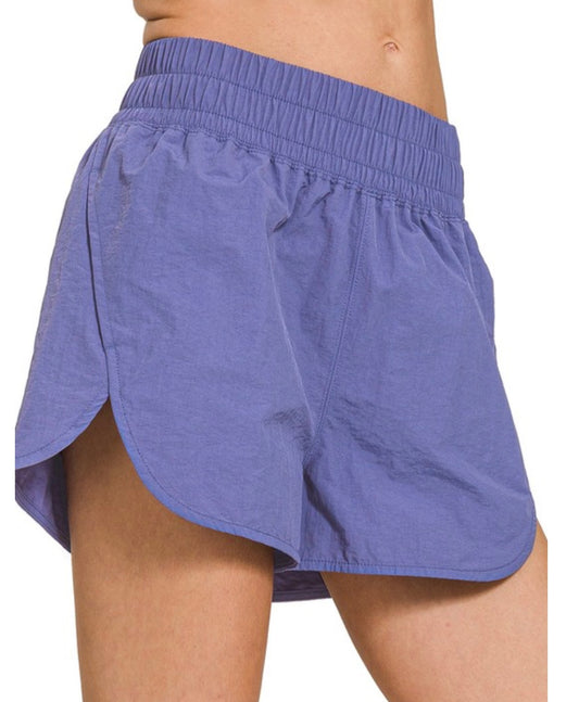 Purple Zenana Athletic Shorts